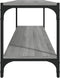 vidaXL - Tv-meubel - 100x33x41 - cm - bewerkt - hout - en - staal - grijs - sonoma - eiken