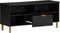 vidaXL - Tv-meubel - 100x33x46 - cm - bewerkt - hout - zwart