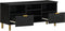 vidaXL - Tv-meubel - 100x33x46 - cm - bewerkt - hout - zwart