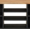 vidaXL - Tv-meubel - 100x33x46 - cm - massief - acaciahout - en - bewerkt - hout