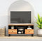vidaXL - Tv-meubel - 100x33x46 - cm - massief - acaciahout - en - bewerkt - hout