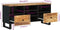 vidaXL - Tv-meubel - 100x33x46 - cm - massief - mangohout - en - bewerkt - hout