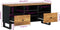 vidaXL - Tv-meubel - 100x33x46 - cm - massief - mangohout - en - bewerkt - hout