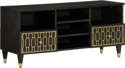 vidaXL - Tv-meubel - 100x33x46 - cm - massief - mangohout