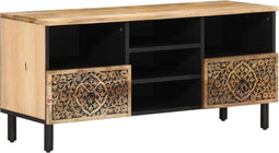 vidaXL - Tv-meubel - 100x33x46 - cm - massief - mangohout