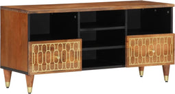 vidaXL - Tv-meubel - 100x33x46 - cm - massief - mangohout