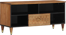 vidaXL - Tv-meubel - 100x33x46 - cm - massief - mangohout