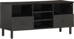 vidaXL - Tv-meubel - 100x33x46 - cm - massief - mangohout - zwart