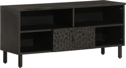 vidaXL - Tv-meubel - 100x33x46 - cm - massief - mangohout - zwart