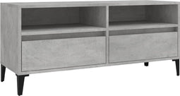 vidaXL - Tv-meubel - 100x34,5x44,5 - cm - bewerkt - hout - betongrijs