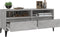 vidaXL - Tv-meubel - 100x34,5x44,5 - cm - bewerkt - hout - betongrijs