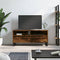 vidaXL - Tv-meubel - 100x34,5x44,5 - cm - bewerkt - hout - gerookt - eikenkleurig