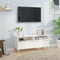 vidaXL - Tv-meubel - 100x34,5x44,5 - cm - bewerkt - hout - hoogglans - wit
