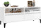 vidaXL - Tv-meubel - 100x34,5x44,5 - cm - bewerkt - hout - hoogglans - wit