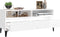 vidaXL - Tv-meubel - 100x34,5x44,5 - cm - bewerkt - hout - hoogglans - wit