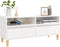 vidaXL - Tv-meubel - 100x34,5x44,5 - cm - bewerkt - hout - hoogglans - wit