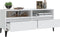 vidaXL - Tv-meubel - 100x34,5x44,5 - cm - bewerkt - hout - wit