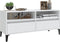vidaXL - Tv-meubel - 100x34,5x44,5 - cm - bewerkt - hout - wit