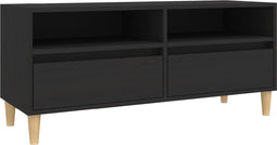 vidaXL - Tv-meubel - 100x34,5x44,5 - cm - bewerkt - hout - zwart