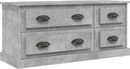 vidaXL - Tv-meubel - 100x35,5x45 - cm - bewerkt - hout - betongrijs