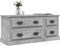 vidaXL - Tv-meubel - 100x35,5x45 - cm - bewerkt - hout - betongrijs