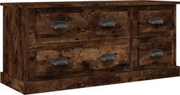 vidaXL - Tv-meubel - 100x35,5x45 - cm - bewerkt - hout - gerookt - eikenkleurig