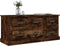 vidaXL - Tv-meubel - 100x35,5x45 - cm - bewerkt - hout - gerookt - eikenkleurig