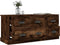 vidaXL - Tv-meubel - 100x35,5x45 - cm - bewerkt - hout - gerookt - eikenkleurig
