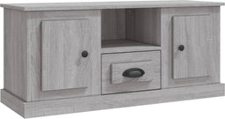 vidaXL - Tv-meubel - 100x35,5x45 - cm - bewerkt - hout - grijs - sonoma - eikenkleurig