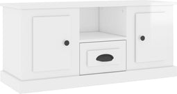 vidaXL - Tv-meubel - 100x35,5x45 - cm - bewerkt - hout - hoogglans - wit