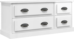vidaXL - Tv-meubel - 100x35,5x45 - cm - bewerkt - hout - hoogglans - wit