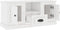 vidaXL - Tv-meubel - 100x35,5x45 - cm - bewerkt - hout - hoogglans - wit