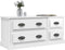 vidaXL - Tv-meubel - 100x35,5x45 - cm - bewerkt - hout - hoogglans - wit