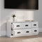 vidaXL - Tv-meubel - 100x35,5x45 - cm - bewerkt - hout - hoogglans - wit