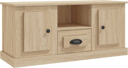 vidaXL - Tv-meubel - 100x35,5x45 - cm - bewerkt - hout - sonoma - eikenkleurig