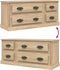 vidaXL - Tv-meubel - 100x35,5x45 - cm - bewerkt - hout - sonoma - eikenkleurig