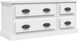 vidaXL - Tv-meubel - 100x35,5x45 - cm - bewerkt - hout - wit