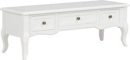 vidaXL - Tv-meubel - 100x35x35 - grenenhout - wit
