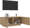 vidaXL - Tv-meubel - 100x35x40 - cm - bewerkt - hout - artisanaal - eikenkleurig