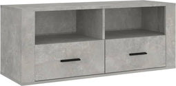vidaXL - Tv-meubel - 100x35x40 - cm - bewerkt - hout - betongrijs