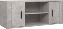 vidaXL - Tv-meubel - 100x35x40 - cm - bewerkt - hout - betongrijs