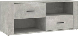 vidaXL - Tv-meubel - 100x35x40 - cm - bewerkt - hout - betongrijs