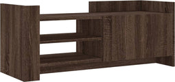 vidaXL - Tv-meubel - 100x35x40 - cm - bewerkt - hout - bruin - eikenkleur