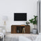 vidaXL - Tv-meubel - 100x35x40 - cm - bewerkt - hout - bruin - eikenkleur