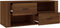 vidaXL - Tv-meubel - 100x35x40 - cm - bewerkt - hout - bruin - eikenkleur