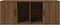 vidaXL - Tv-meubel - 100x35x40 - cm - bewerkt - hout - bruin - eikenkleur