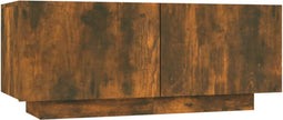 vidaXL - Tv-meubel - 100x35x40 - cm - bewerkt - hout - gerookt - eikenkleurig