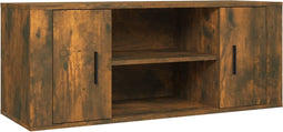 vidaXL - Tv-meubel - 100x35x40 - cm - bewerkt - hout - gerookt - eikenkleurig