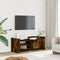 vidaXL - Tv-meubel - 100x35x40 - cm - bewerkt - hout - gerookt - eikenkleurig