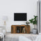 vidaXL - Tv-meubel - 100x35x40 - cm - bewerkt - hout - gerookt - eikenkleurig